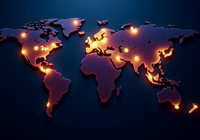 Wereldkaart met exportroutes en kleine kaasiconen.